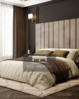 Nero Wide Panel Headboard Bed Frame | Bed Universe