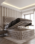 Estelle Chesterfield Ambassador Bed Frame, Chesterfield Bed, New Bed, Fabric Bed,