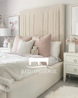 Bellagio Panel Strip Line Fabric Bed