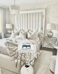 Cali Mirror Border Panel Strip Line Fabric Bed