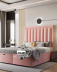 Joanne Stripe Panel Linear Divan Ottoman Bed