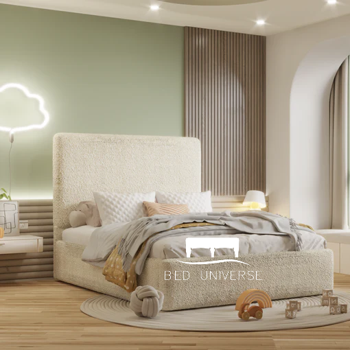 Love Nest Teddy Boucle Kids Chesterfield Bed - Main Image