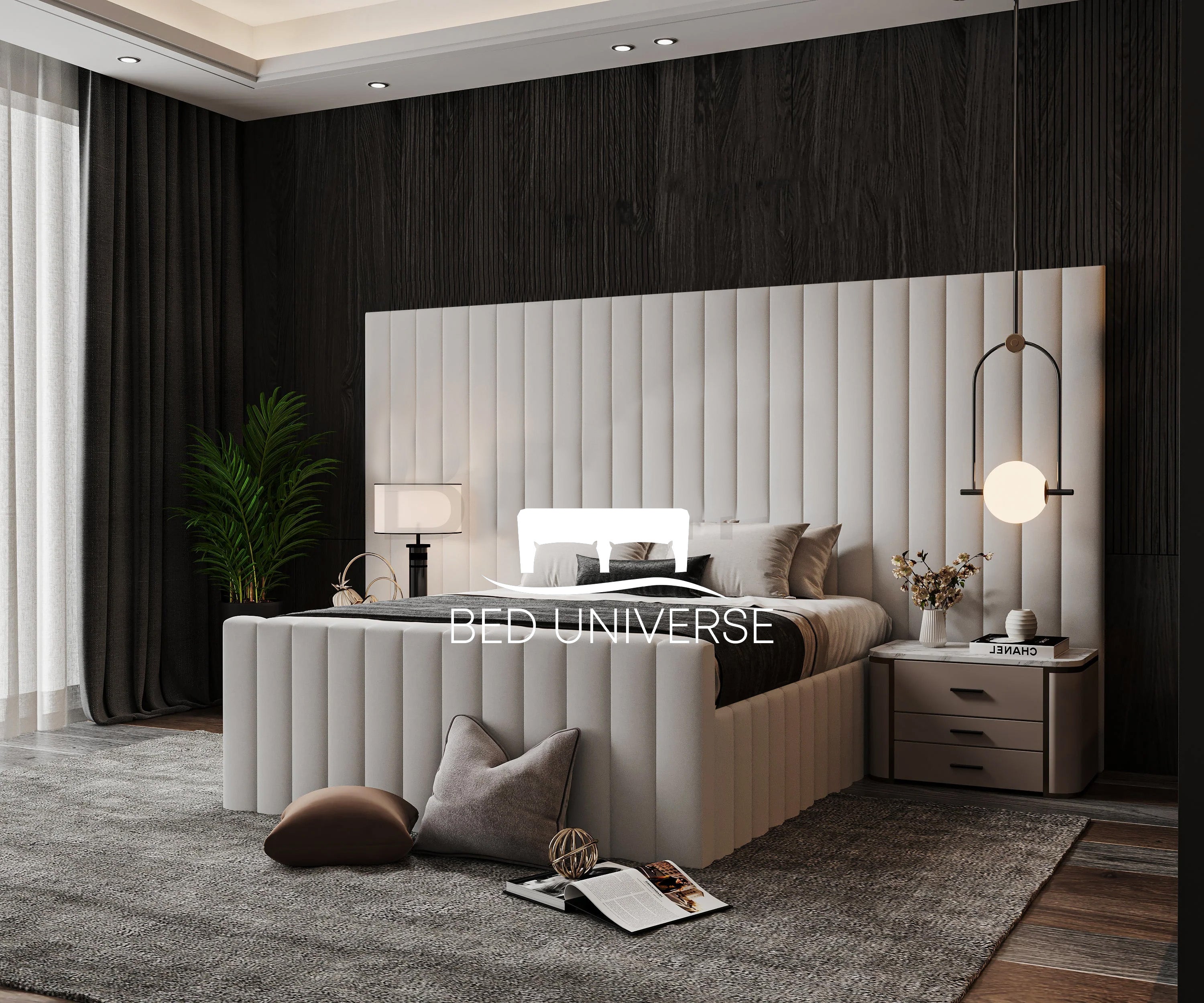 Geneva High & Wide Headboard Bed Frame