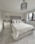 Hampton Plain Wings Wingback Bed | Bed Universe