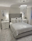Hampton Plain Wings Wingback Bed | Bed Universe