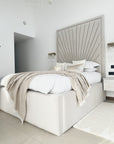 Horizon Stripe Line Panel Bed | Bed Universe