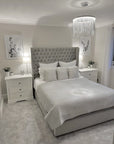 Hampton Plain Wings Wingback Bed | Bed Universe