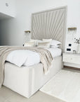Horizon Stripe Line Panel Bed | Bed Universe