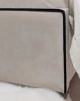 Adriana Tall Headboard Piped Bed Frame