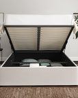 Dakota Tall Headboard Black Plush Sides Bed Frame