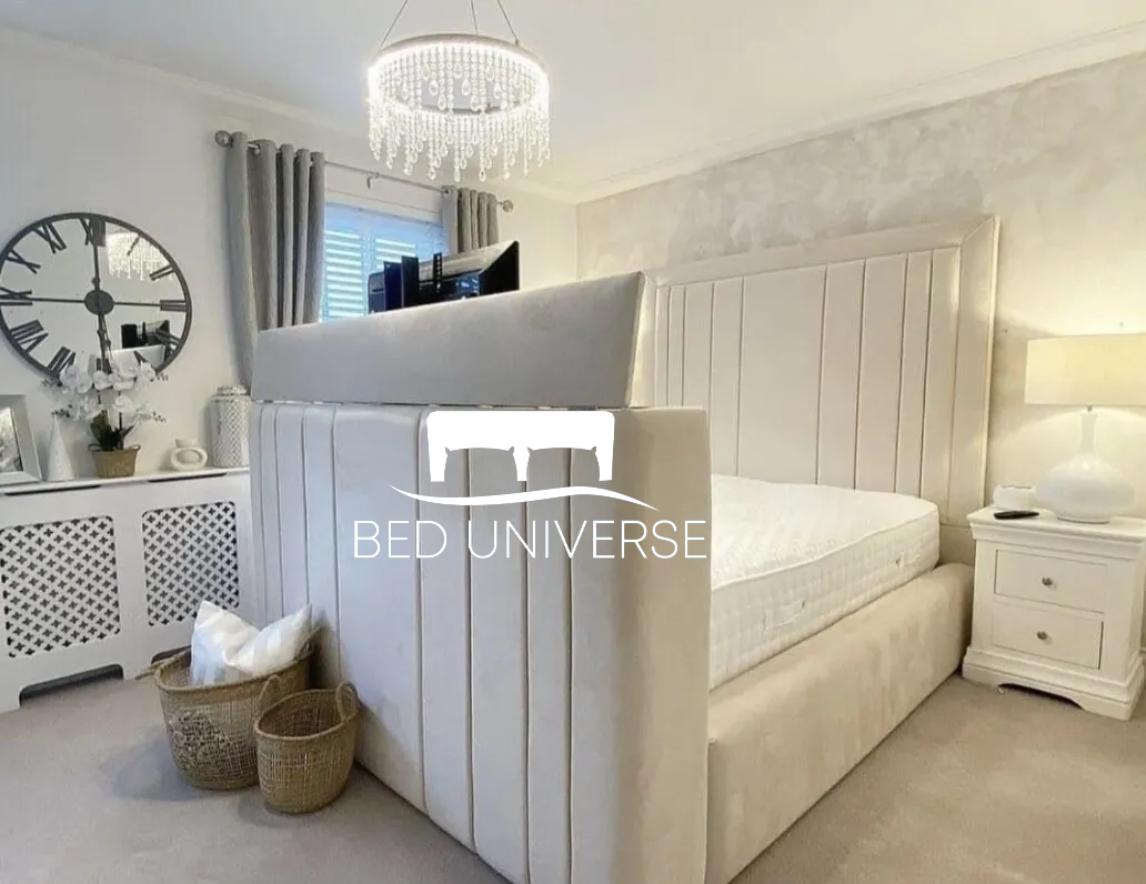 Lucille Upholstered TV Optional Ottoman Bed Frame
