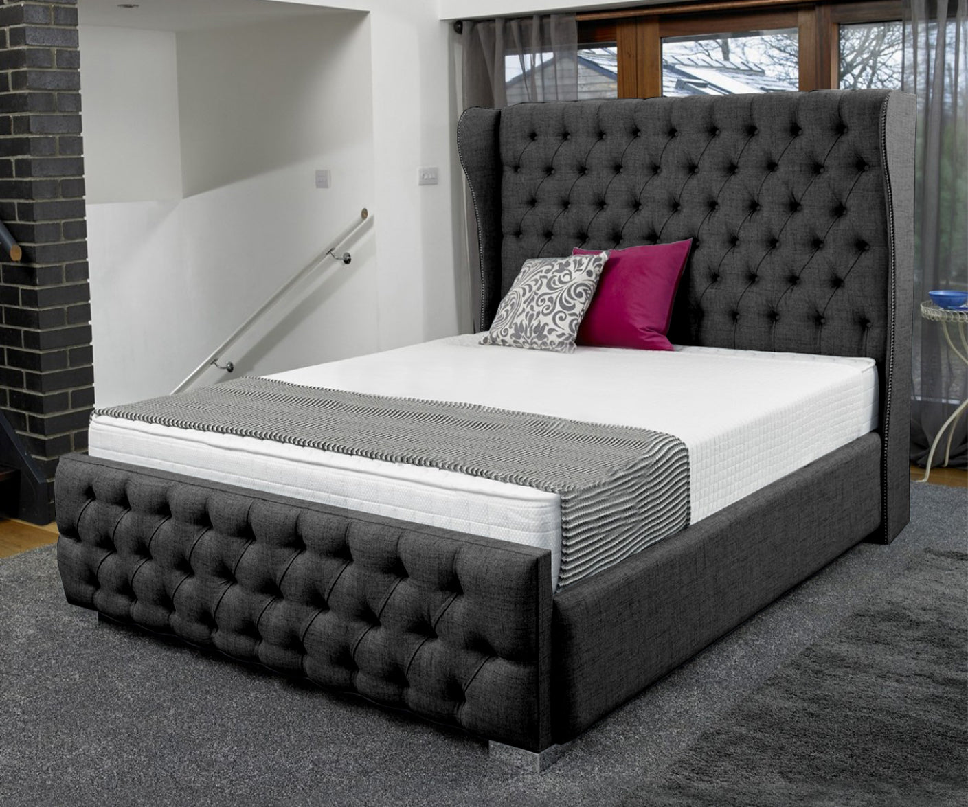 Deneres Winged Designer End Bed