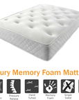 Colorado Soft Grey Naple Chesterfield Sleigh Scroll Bed Frame