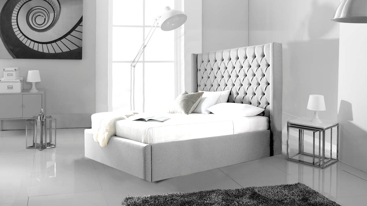 Julius Silver Naple Ottoman Storage Bed