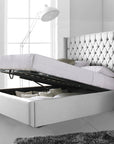 Julius Silver Naple Ottoman Storage Bed
