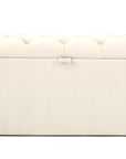Colorado Soft Cream Naple Chesterfield Sleigh Scroll Bed Frame
