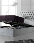 Liana Silver Naple Ottoman Storage Bed