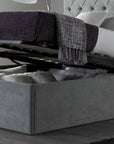 Chesterfield Plush Fabric Nina Sleigh Bed Frame