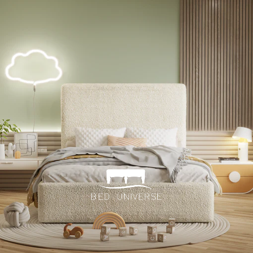 Love Nest Teddy Boucle Kids Chesterfield Bed