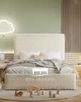 Love Nest Teddy Boucle Kids Chesterfield Bed