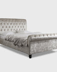 Cremio Chesterfield Sleigh Scroll Bed Frame