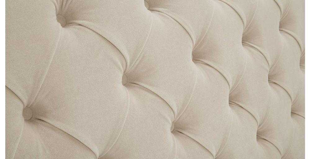 Colorado Soft Cream Naple Chesterfield Sleigh Scroll Bed Frame